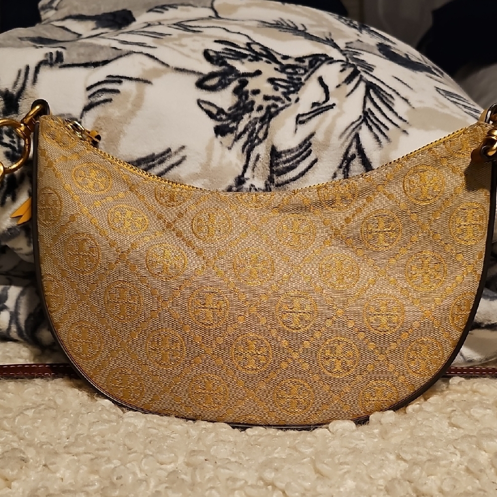 Tory Burch Gold Shoulder Bag with Shimmery Finish